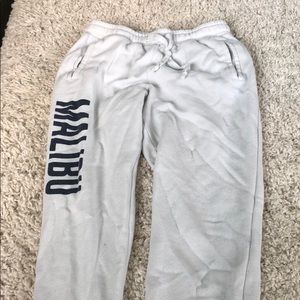 Brandy Melville White “Malibu” Joggers